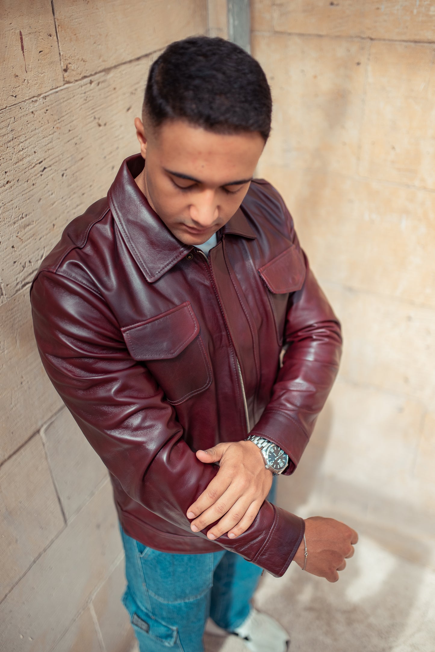 Marron lamb polo