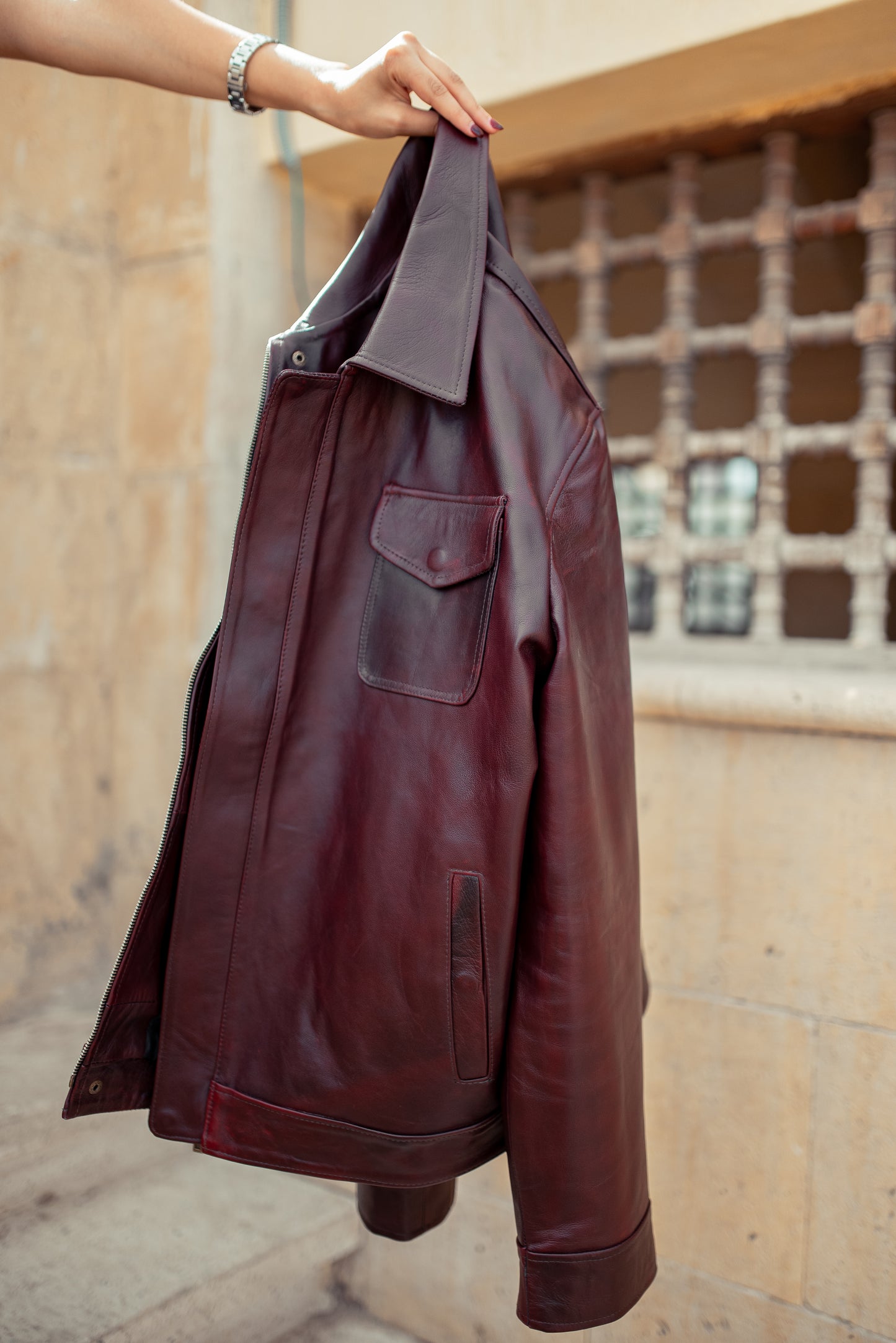 Marron lamb polo